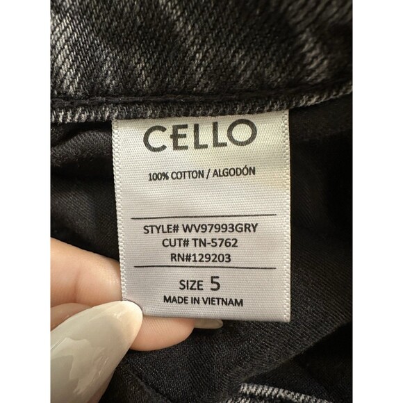 Wide Straight Leg Jeans Size 5 100% Cotton Grunge Rocker Y2K Style Women's Denim - Picture 3 of 3